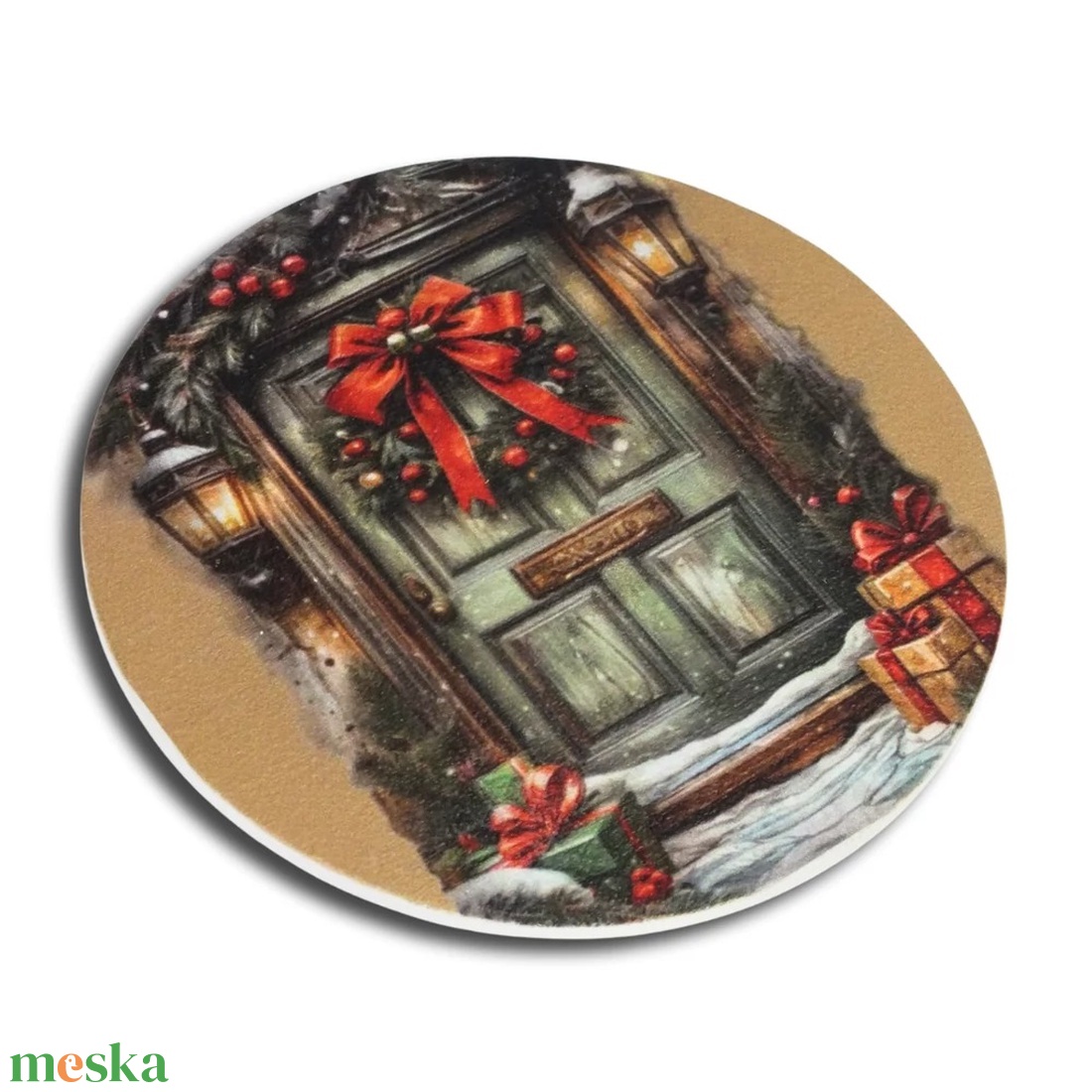 Nyomtatott fa tábla koszorú közép - Karácsonyi piros-zöld téma koszorú közép 11,8cm - kellékek & szerszámok - dekorációs kellékek - koszorú, koszorúalap - Meska.hu Nyomtatott fa tábla koszorú közép - Karácsonyi piros-zöld téma koszorú közép 11,8cm - kellékek & szerszámok - dekorációs kellékek - koszorú, koszorúalap - Meska.hu