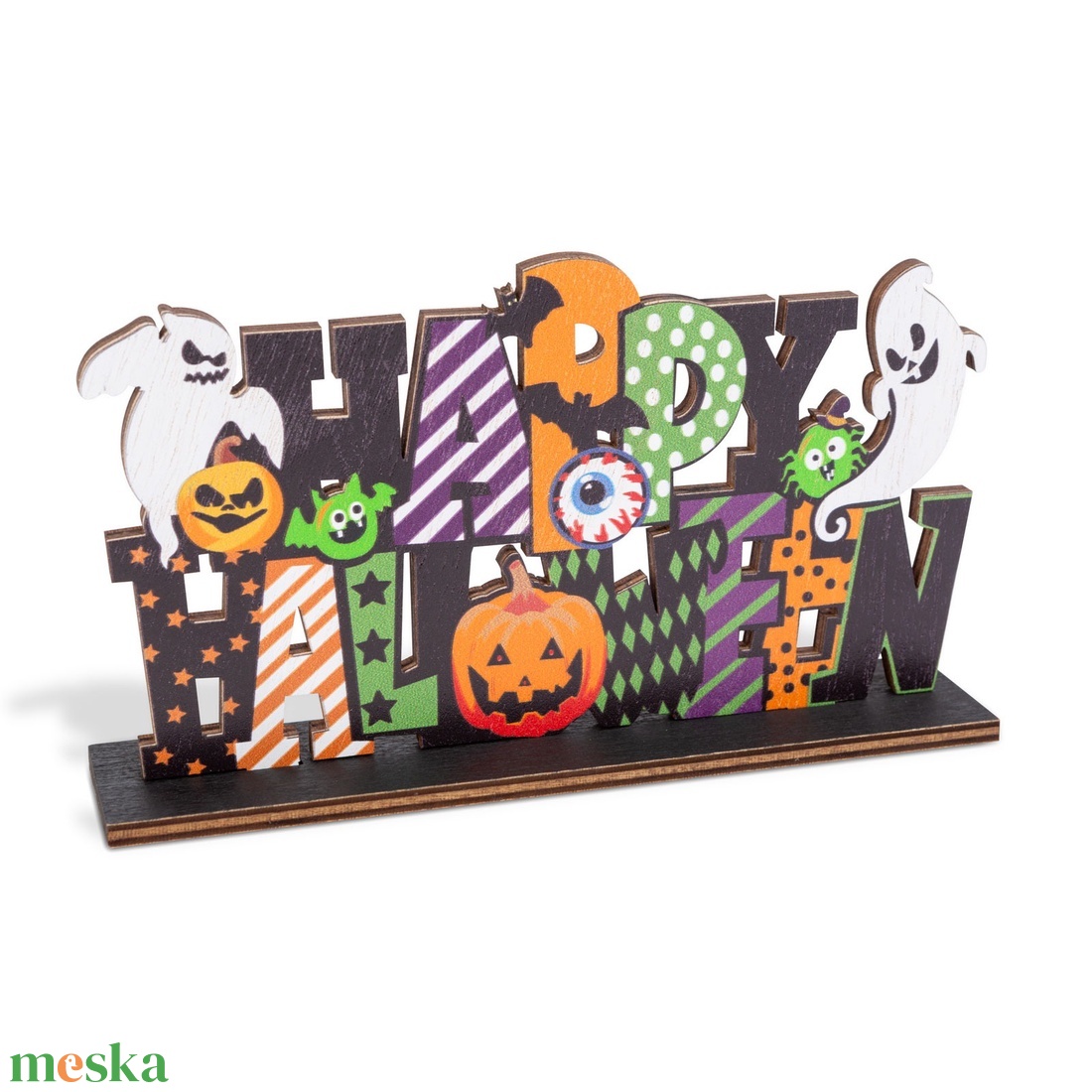 Halloween-i polc dekoráció fából - (Halloween dekorációk és díszek) - otthon & életmód - dekoráció - halloween - halloweeni asztaldísz - Meska.hu