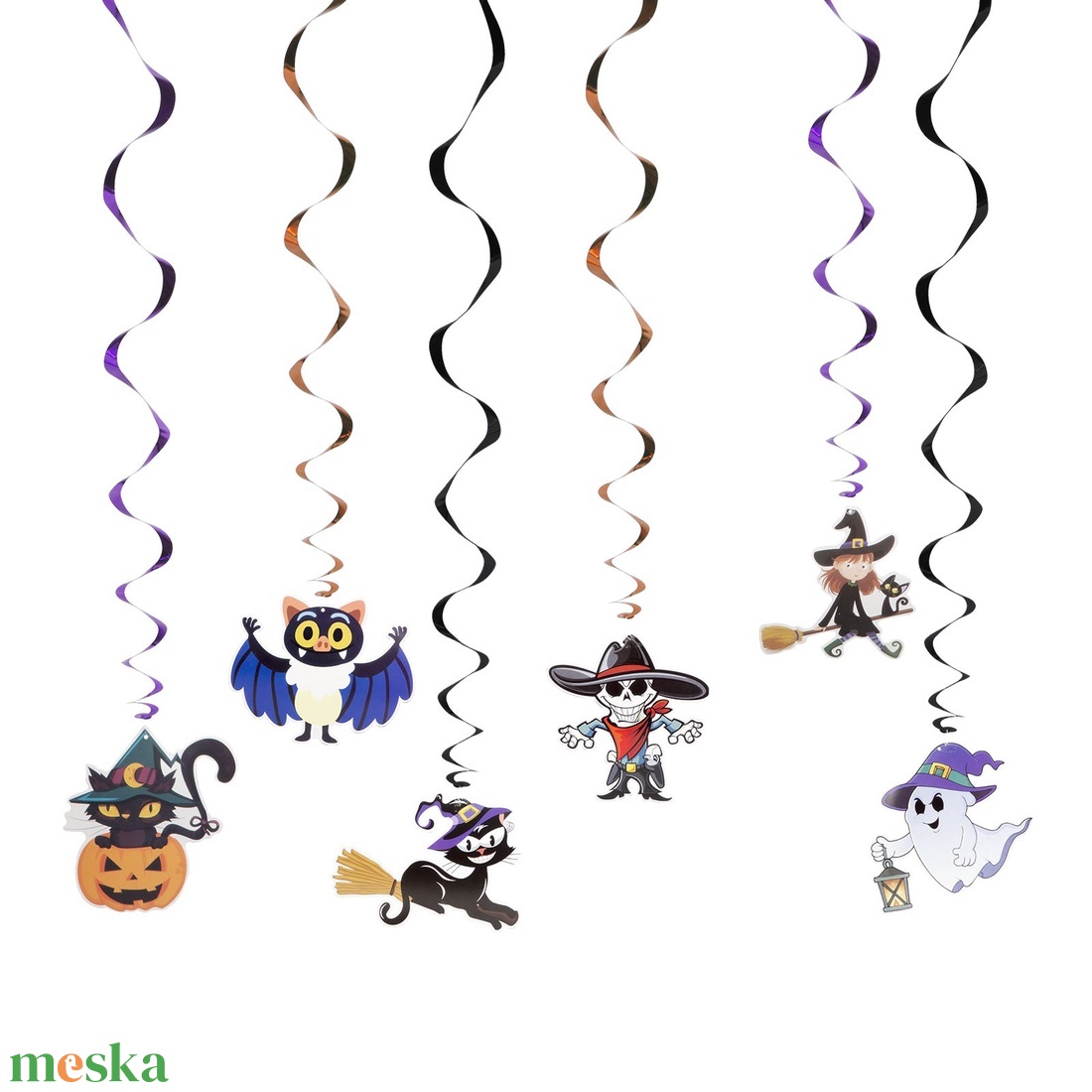 Halloween-i dekoráció szett - 6 féle motívum - csillogó spriál akasztóval - otthon & életmód - dekoráció - halloween - halloweeni ajtódíszek és ablakdíszek - Meska.hu Halloween-i dekoráció szett - 6 féle motívum - csillogó spriál akasztóval - otthon & életmód - dekoráció - halloween - halloweeni ajtódíszek és ablakdíszek - Meska.hu