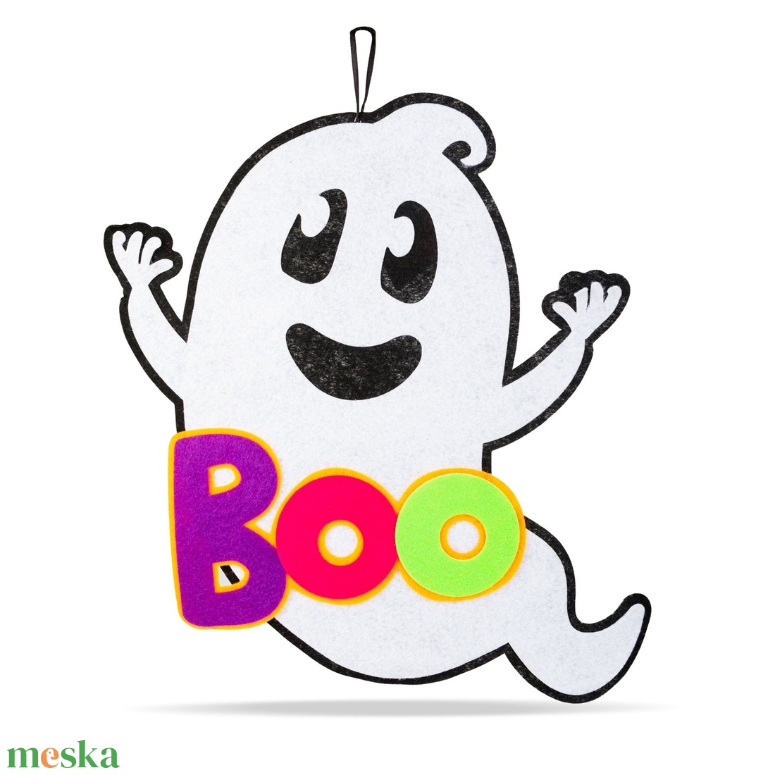 Halloween-i dekoráció - szellem - akasztható - filc - 37 x 34 cm - otthon & életmód - dekoráció - halloween - halloweeni ajtódíszek és ablakdíszek - Meska.hu