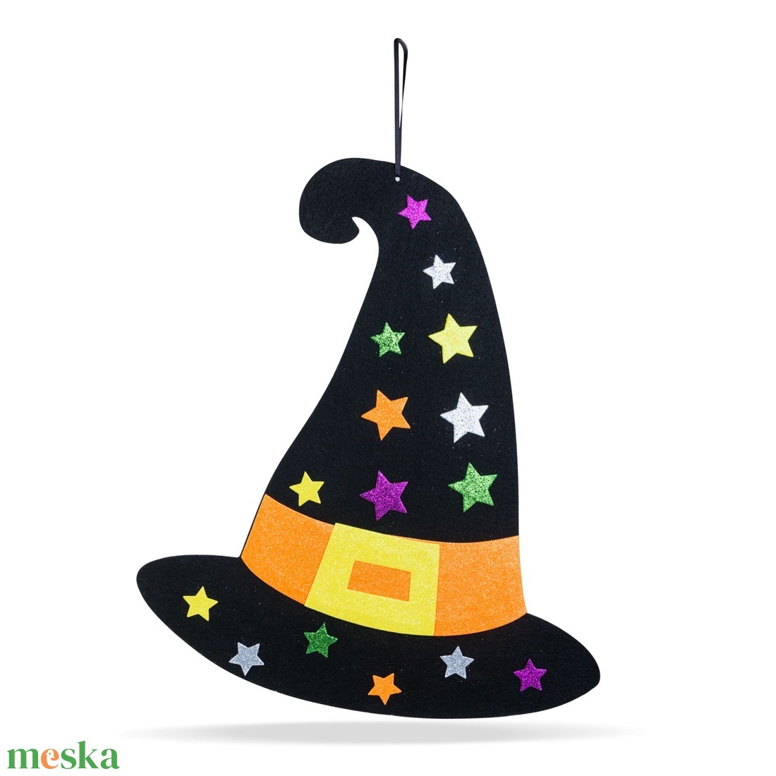 Halloween-i dekoráció - boszorkánykalap - akasztható - filc - 38 x 33 cm - otthon & életmód - dekoráció - halloween - halloweeni ajtódíszek és ablakdíszek - Meska.hu
