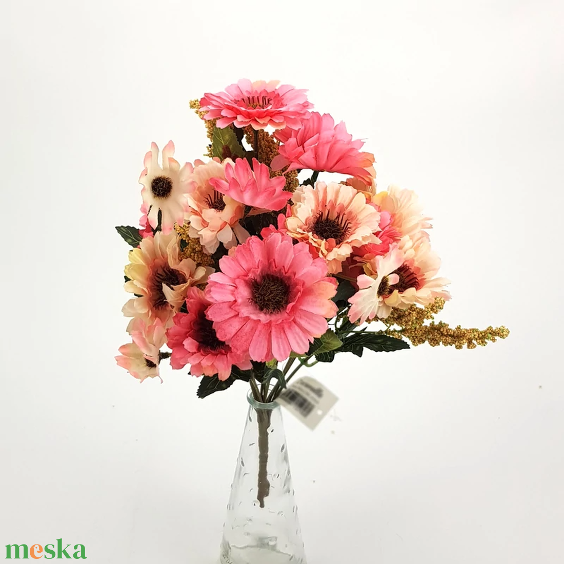 Gerbera csokor rózsaszín (Selyemvirágok) - otthon & életmód - dekoráció - virágdísz és tartó - csokor & virágdísz - Meska.hu
