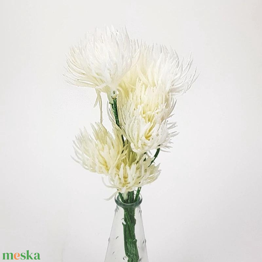 Fehér bolyhos bokor (Selyemvirágok) - otthon & életmód - dekoráció - virágdísz és tartó - csokor & virágdísz - Meska.hu