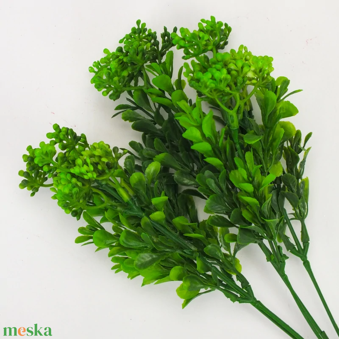 Mini korall csokor zöld (Selyemvirágok) - otthon & életmód - dekoráció - virágdísz és tartó - csokor & virágdísz - Meska.hu