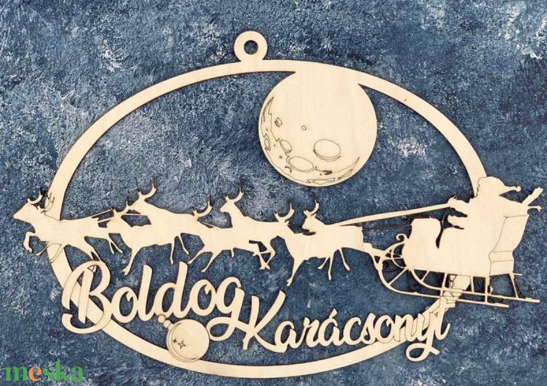 Ajtódísz 18 cm x 25,5 cm - Mikulás Szarvasokkal - Karácsonyi Ajtó Dekoráció Fából (Advent  Dekorációk és Kiegészítők) - karácsony - karácsonyi lakásdekoráció - karácsonyi ajtódíszek - Meska.hu