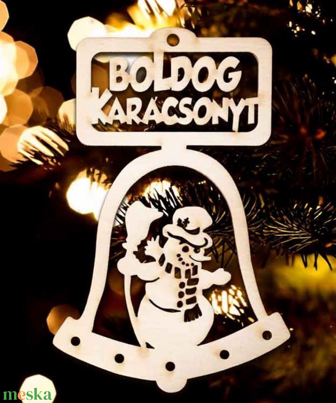 Karácsonyi Díszgömb -  Csengő  Karácsonyfa dísz  Karácsonyi ajándék (Egyedi karácsonyi ajándékok) - karácsony - karácsonyi lakásdekoráció - karácsonyi lakásdíszek - Meska.hu
