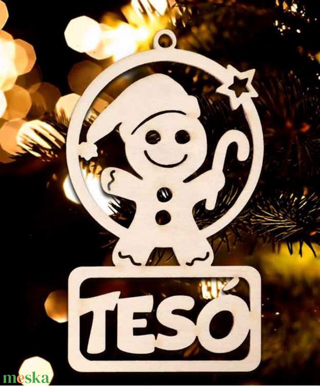 Karácsonyi Díszgömb - Tesó Mézi  Karácsonyfa dísz  Karácsonyi ajándék (Egyedi karácsonyi ajándékok) - karácsony - karácsonyi lakásdekoráció - karácsonyfadíszek - Meska.hu