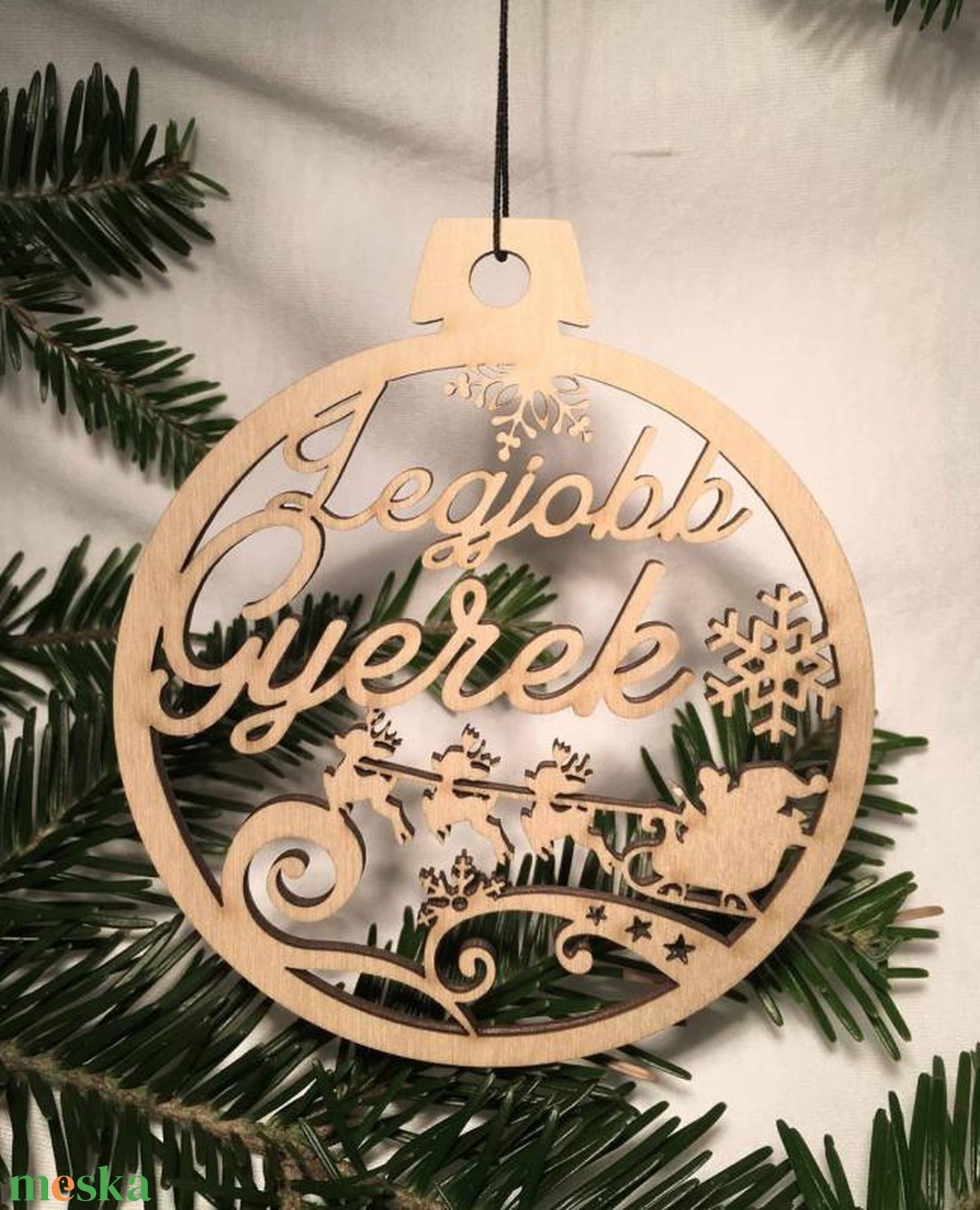 Karácsonyi Díszgömb - Legjobb gyerek  Karácsonyfa dísz  Karácsonyi ajándék (Egyedi karácsonyi ajándékok) - karácsony - karácsonyi lakásdekoráció - karácsonyi ajtódíszek - Meska.hu