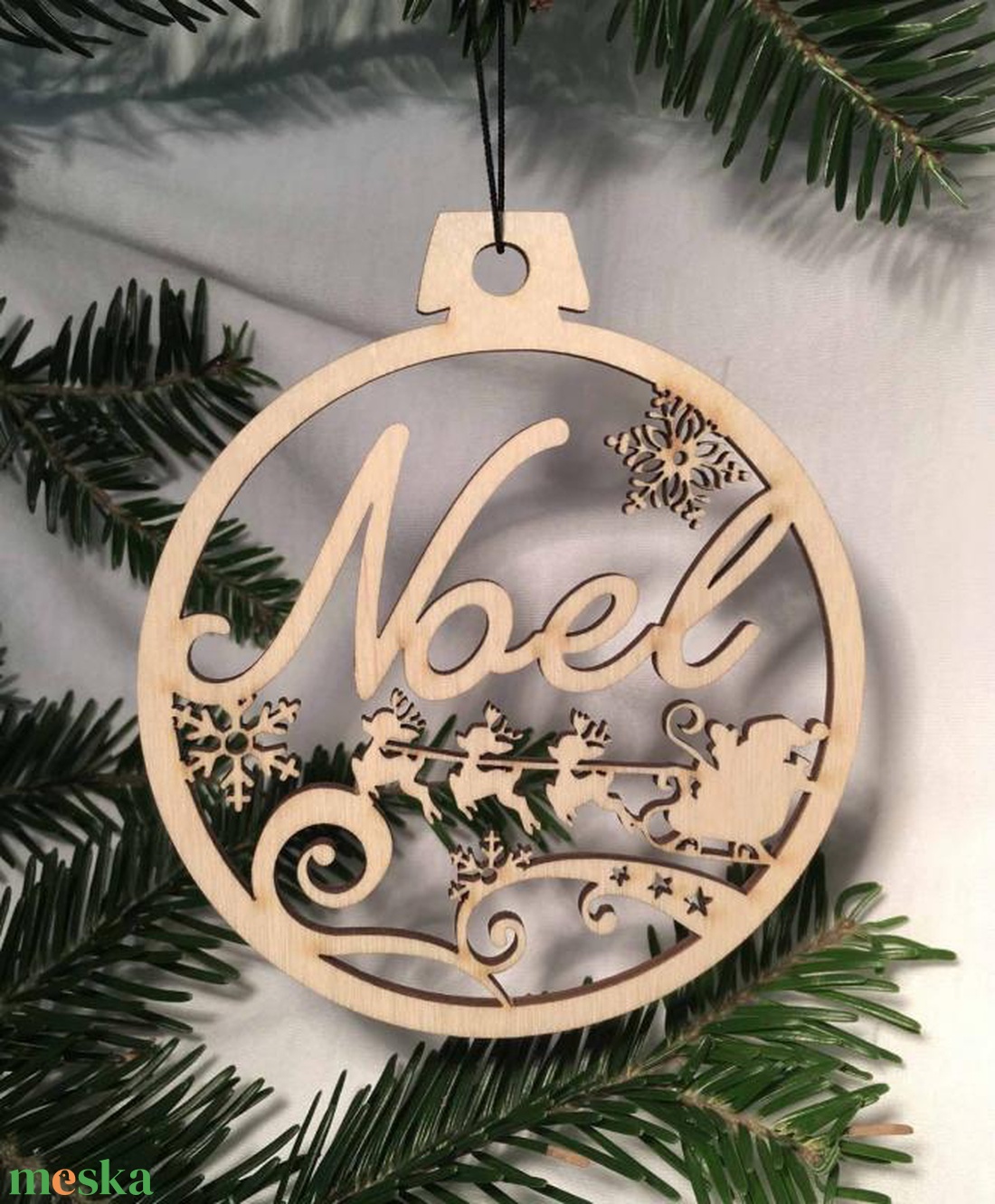 Karácsonyi Díszgömb - Noel  Karácsonyfa dísz  Karácsonyi ajándék (Egyedi karácsonyi ajándékok) - karácsony - adventi díszek - adventi ajtódísz - Meska.hu