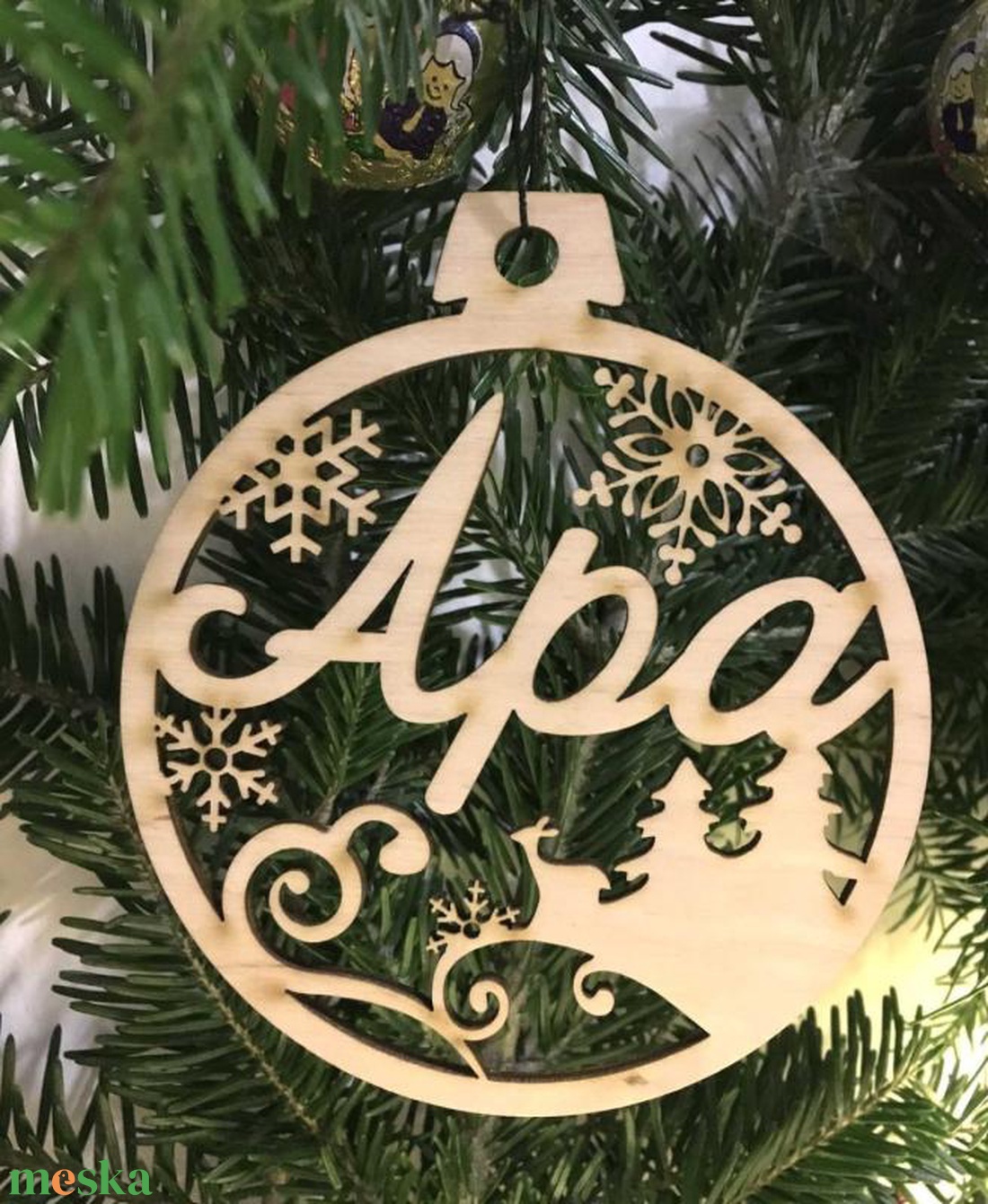 Karácsonyi Díszgömb - Apa  Karácsonyfa dísz  Karácsonyi ajándék ötletek (Egyedi karácsonyi ajándékok) - karácsony - karácsonyi lakásdekoráció - karácsonyfadíszek - Meska.hu