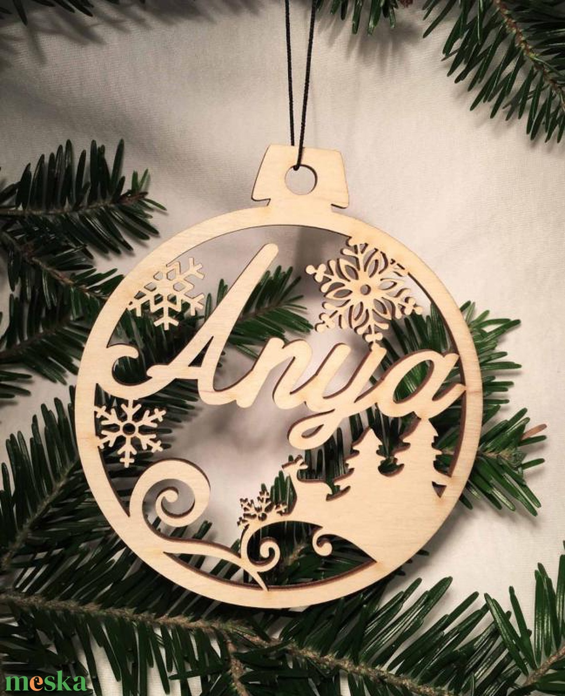 Karácsonyi Díszgömb - Anya  Karácsonyfa dísz  Karácsonyi ajándék (Egyedi karácsonyi ajándékok) - karácsony - karácsonyi lakásdekoráció - karácsonyfadíszek - Meska.hu