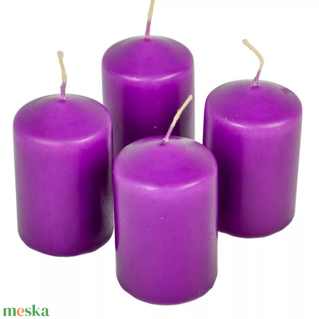 Adventi gyertya matt lila 40x60mm (db ár) 4db/csom (ADVENTI GYERTYÁK) - diy (csináld magad) - egységcsomag - Meska.hu