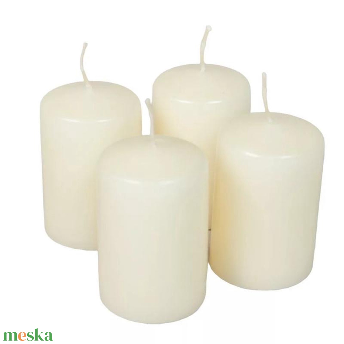 Adventi gyertya matt krém 40x60mm (db ár) 4db/csom (ADVENTI GYERTYÁK) - diy (csináld magad) - egységcsomag - Meska.hu