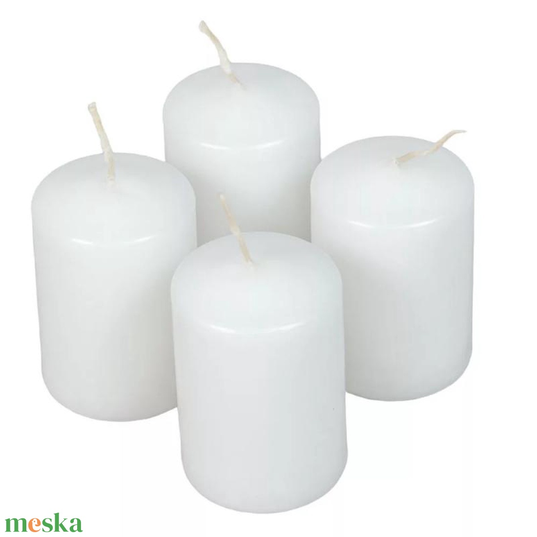 Adventi gyertya matt fehér 40x60mm (db ár) 4db/csom (ADVENTI GYERTYÁK) - diy (csináld magad) - egységcsomag - Meska.hu