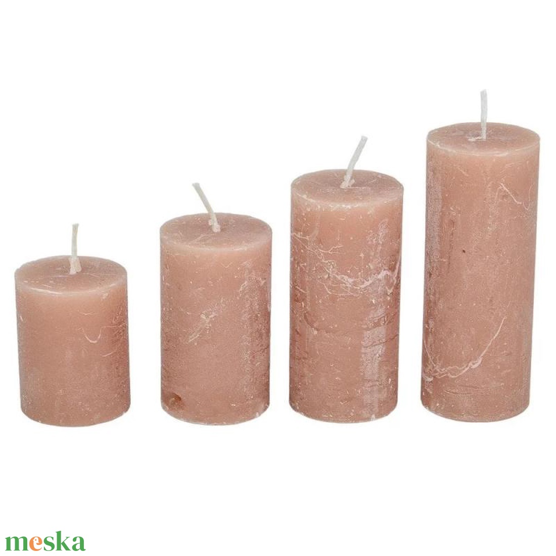 Rusztikus 40mm-es lépcsős henger gyertya Kakaó (csom ár) (ADVENTI GYERTYÁK) - diy (csináld magad) - egységcsomag - Meska.hu