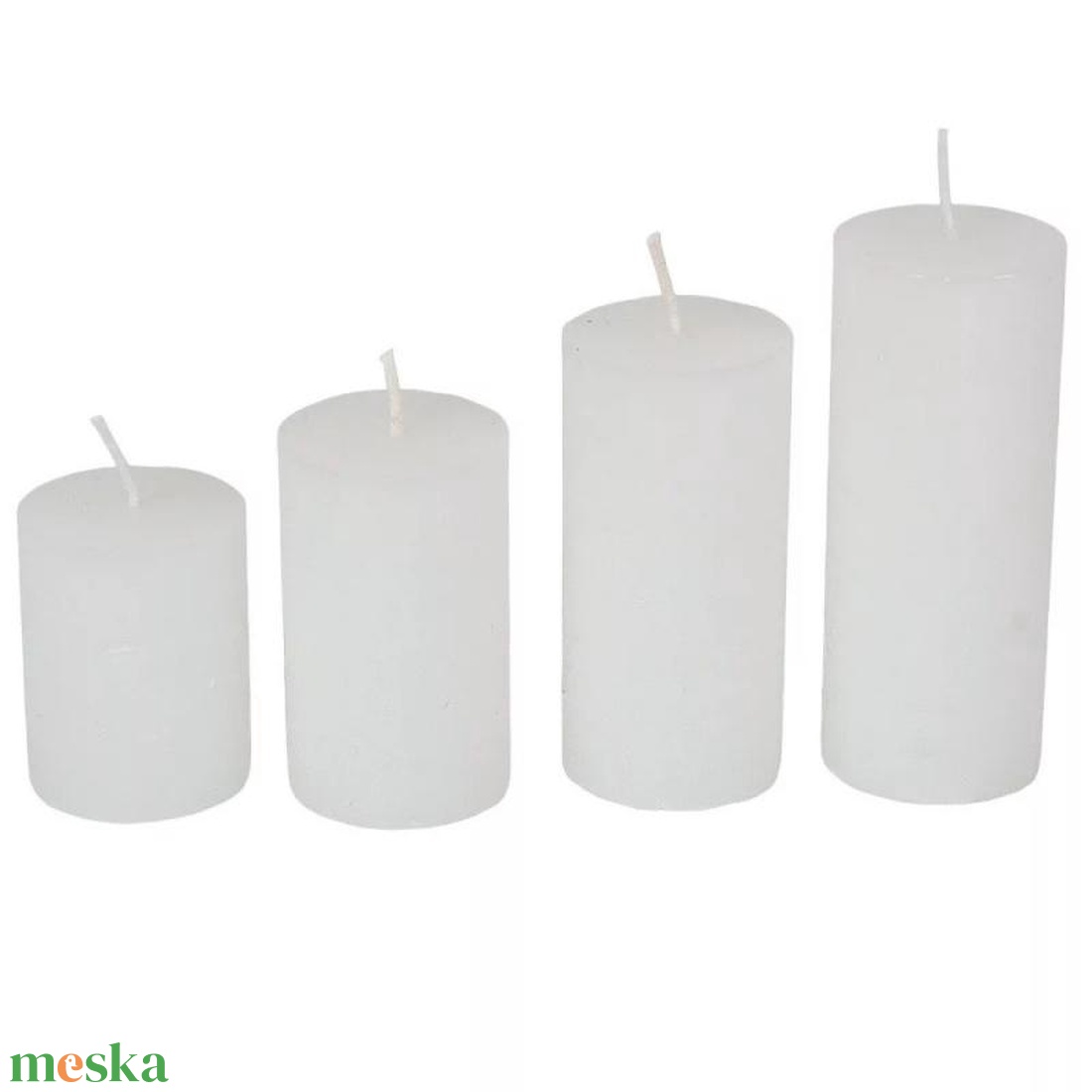 Rusztikus 40mm-es lépcsős henger gyertya Fehér (csom ár) (ADVENTI GYERTYÁK) - diy (csináld magad) - egységcsomag - Meska.hu