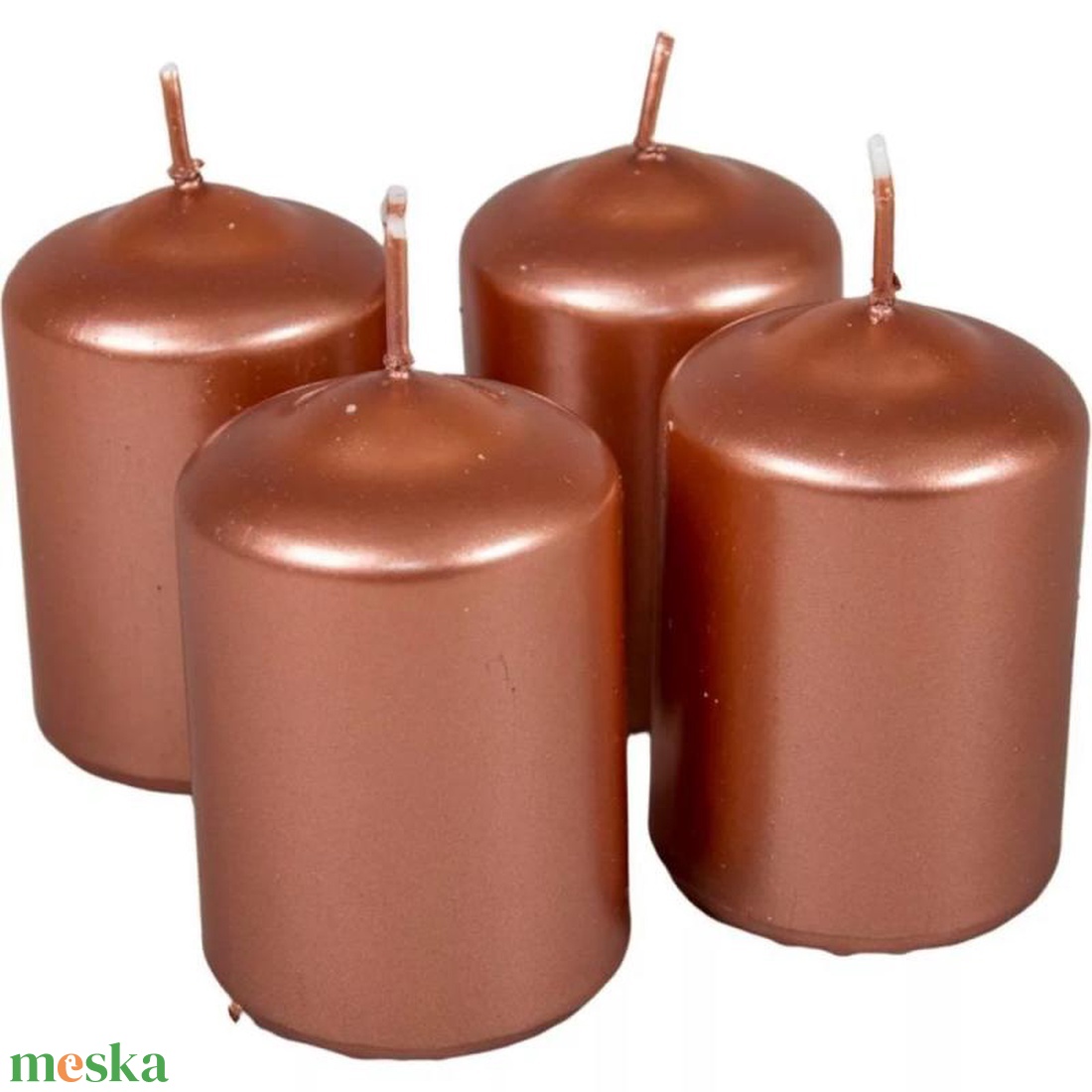 Metál henger gyertya 50x75mm rosegold 1db (ADVENTI GYERTYÁK) - diy (csináld magad) - egységcsomag - Meska.hu