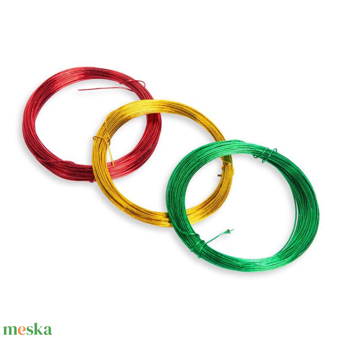 Karácsonyi dekor drót - fényes - 3 x 10 m - 3 féle / csomag (DIY Karácsonyi Kellékek) - diy (csináld magad) - egységcsomag - Meska.hu