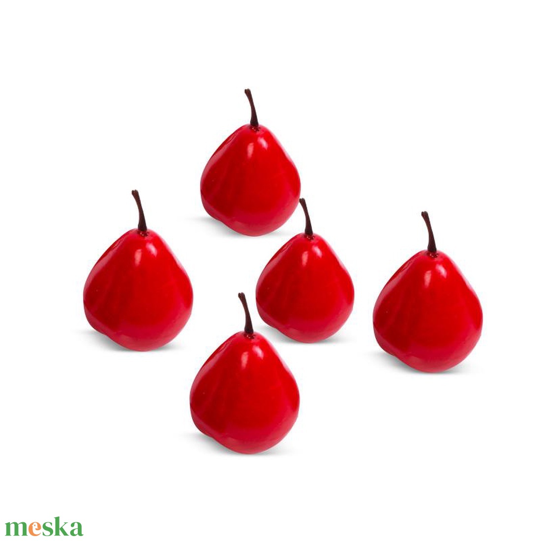 Karácsonyi dekoráció - piros gyümölcs - 6 cm - 5 db / csomag (DIY Karácsonyi Kellékek) - diy (csináld magad) - egységcsomag - Meska.hu
