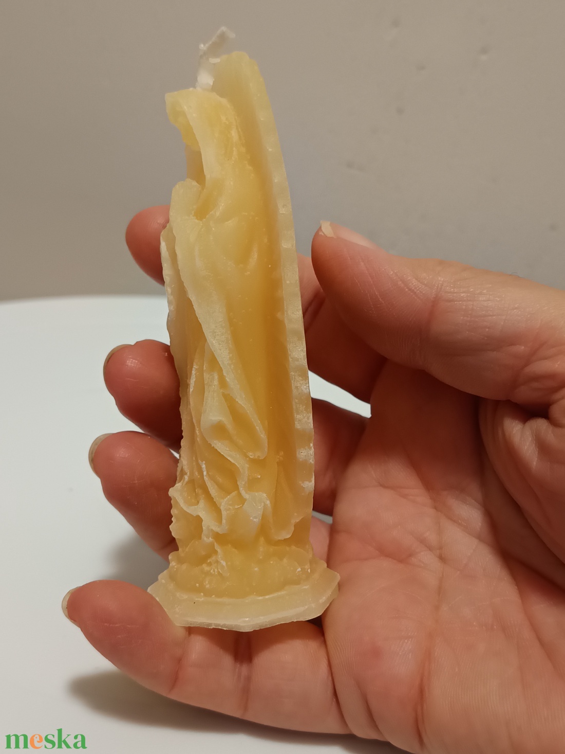 Szűz Mária kézműves gyertya 1 db választható színben és illatban  - otthon & életmód - gyertya, illat, aroma - gyertya - Meska.hu