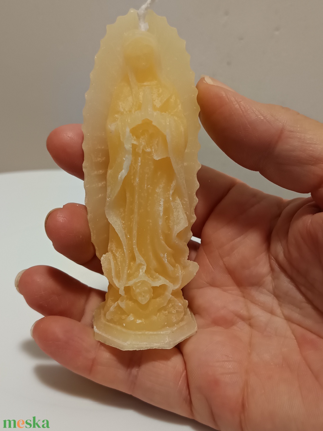 Szűz Mária kézműves gyertya 1 db választható színben és illatban  - otthon & életmód - gyertya, illat, aroma - gyertya - Meska.hu