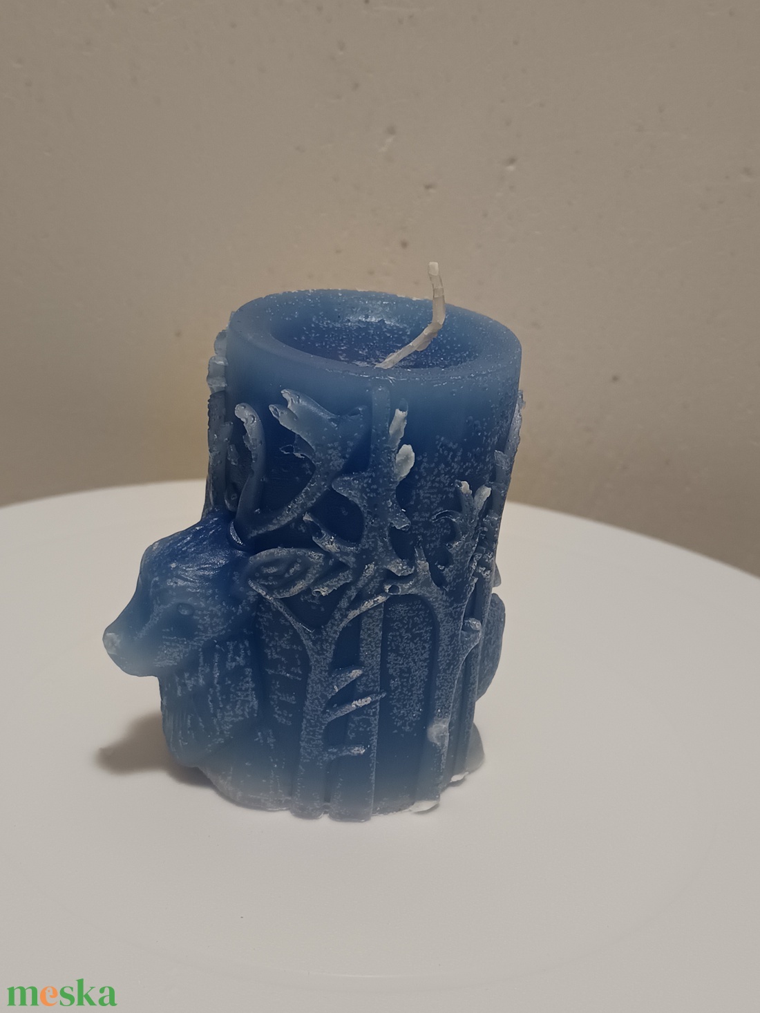 szarvasos öntött gyertya kézműves 1db  - otthon & életmód - gyertya, illat, aroma - gyertya - Meska.hu