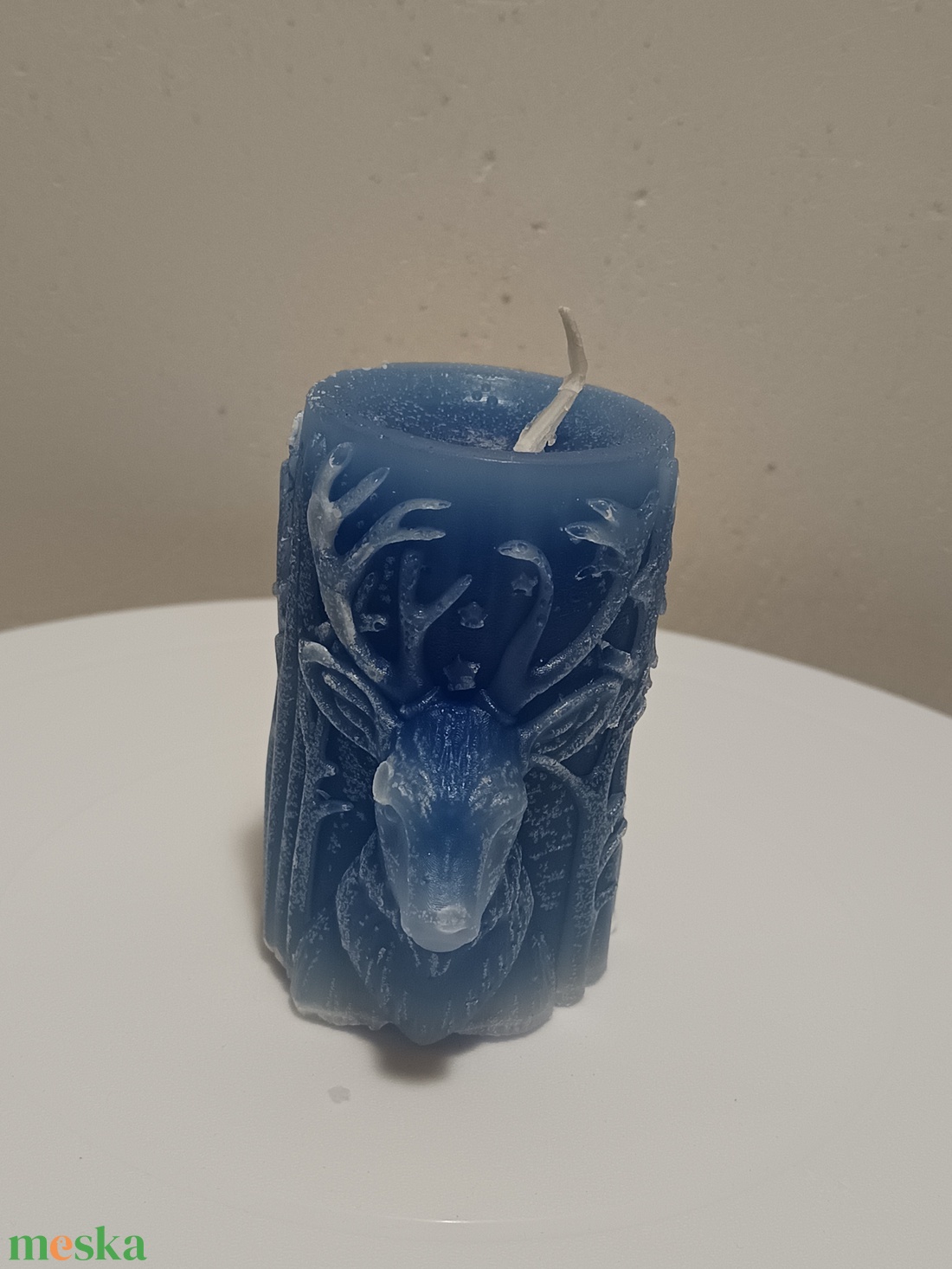 szarvasos öntött gyertya kézműves 1db  - otthon & életmód - gyertya, illat, aroma - gyertya - Meska.hu