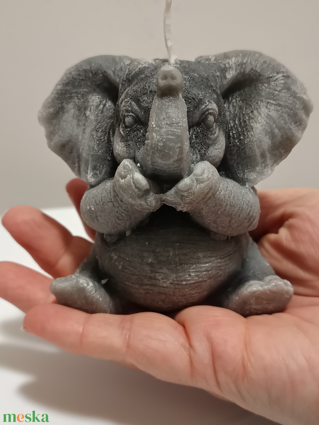 Elefánt alakú gyertya 10x10 cm 1 db -  - Meska.hu