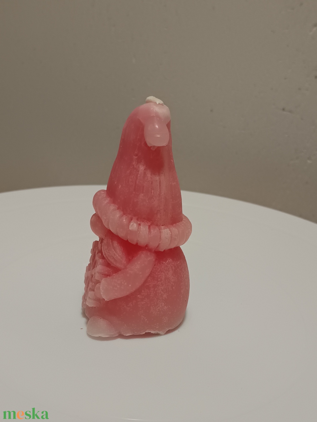 manó hópehellyel 1db skandináv manó kézműves gyertya 1 db  - kellékek & szerszámok - dekorációs kellékek - dekorációs gyertya - Meska.hu