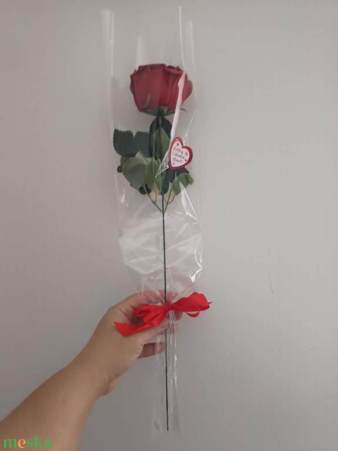 Örök Szerelem Valentin napi Selyemrózsa � Azonnali Ajándékcsomagban 1 szál piros - otthon & életmód - virágdekoráció - virágok - szálas virág - Meska.hu