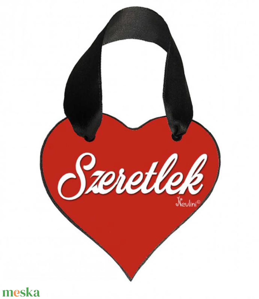 Valentin Napi Ajándék - Szerelmes Ajándék - Piros Szeretlek � Szív Akasztóval (Dekorkartonok és papíralapanyagok) - otthon & életmód - dekoráció - fali és függő dekoráció - falra akasztható dekor - Meska.hu