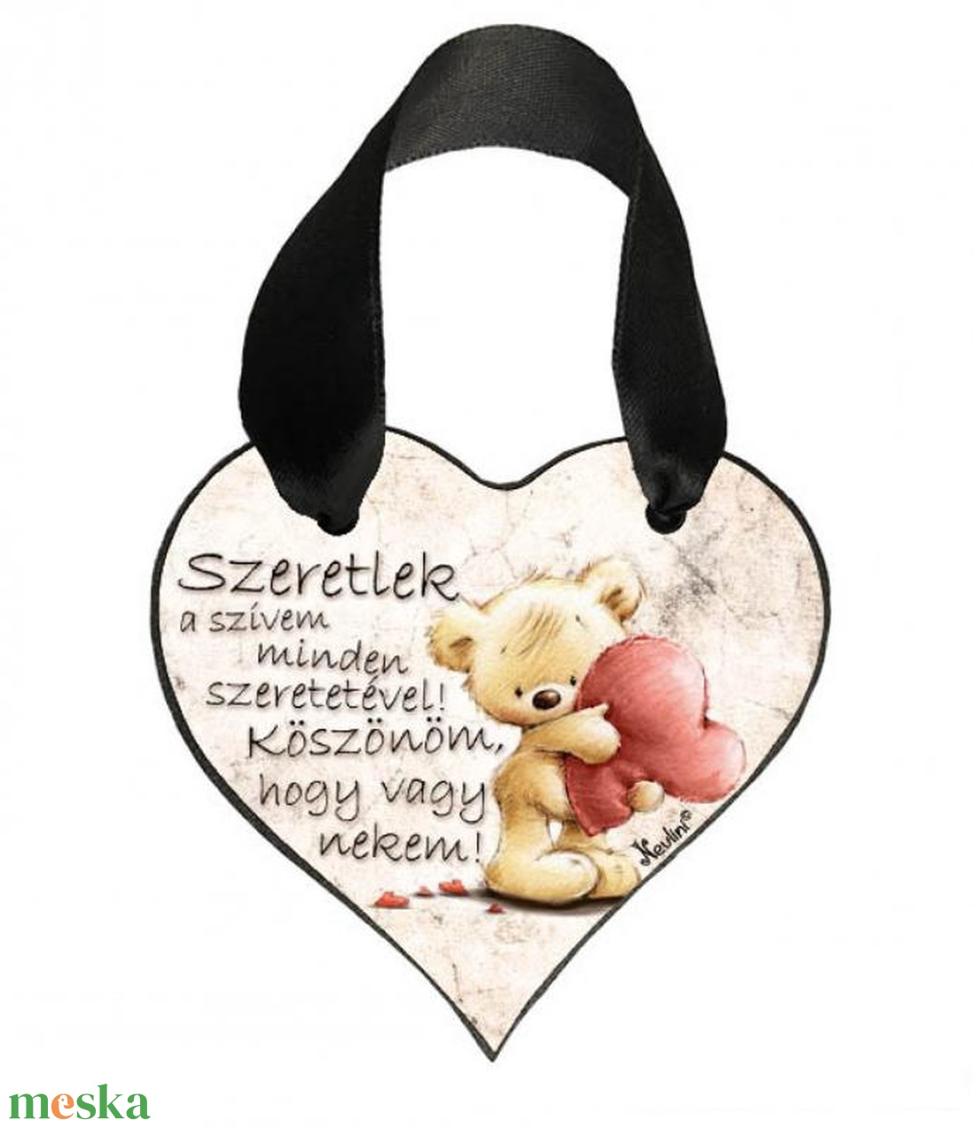 Valentin Napi Ajándék - Szerelmes Ajándék - Szeretlek a szívem � Szív Akasztóval - otthon & életmód - dekoráció - fali és függő dekoráció - falra akasztható dekor - Meska.hu