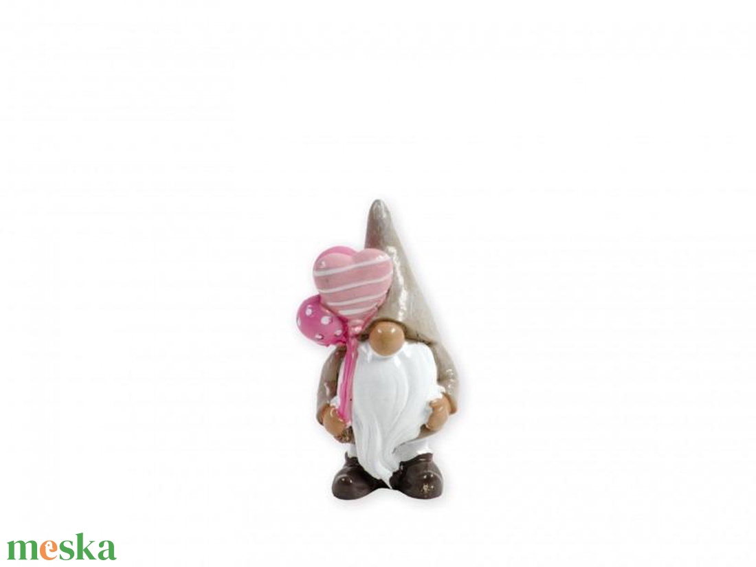 Manó figura szíves lufival 7cm valentin napra ajándék  - esküvő - dekoráció - asztaldísz - Meska.hu