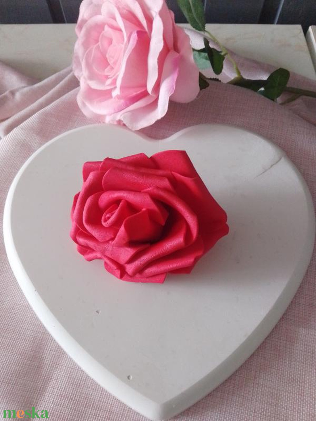 Szív tálca - kellékek & szerszámok - vegyes alapanyag - gipsz - Meska.hu