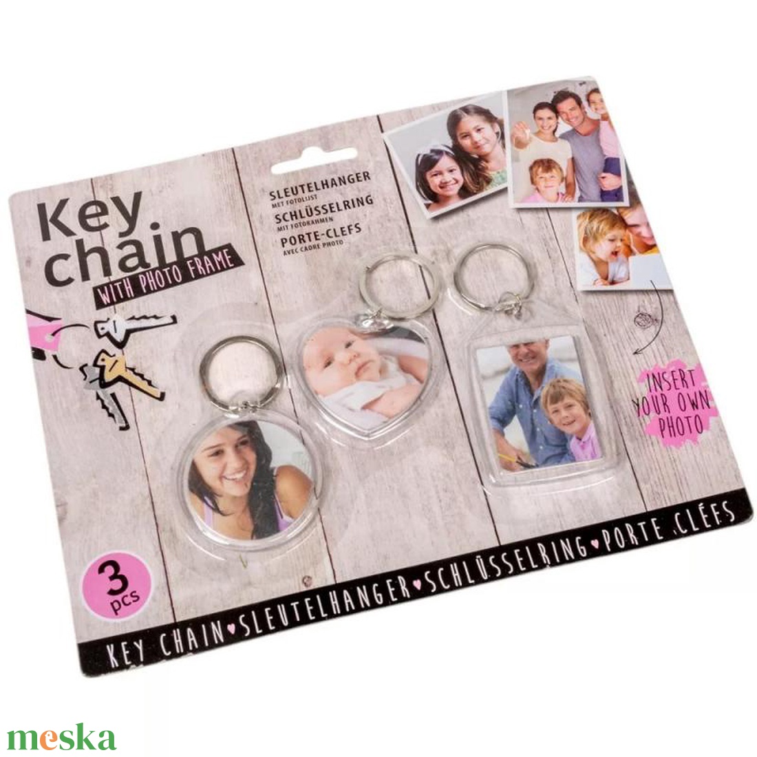 Kulcstartós fényképtartó 5-6cm 3db-os - táska & tok - kulcstartó & táskadísz - kulcstartó - Meska.hu