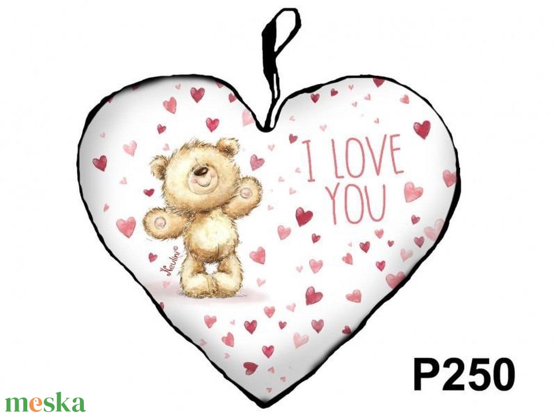 Díszpárna P250 szív nagy Sok szíves I love you  - otthon & életmód - lakástextil - párna & párnahuzat - díszpárna szett  - Meska.hu