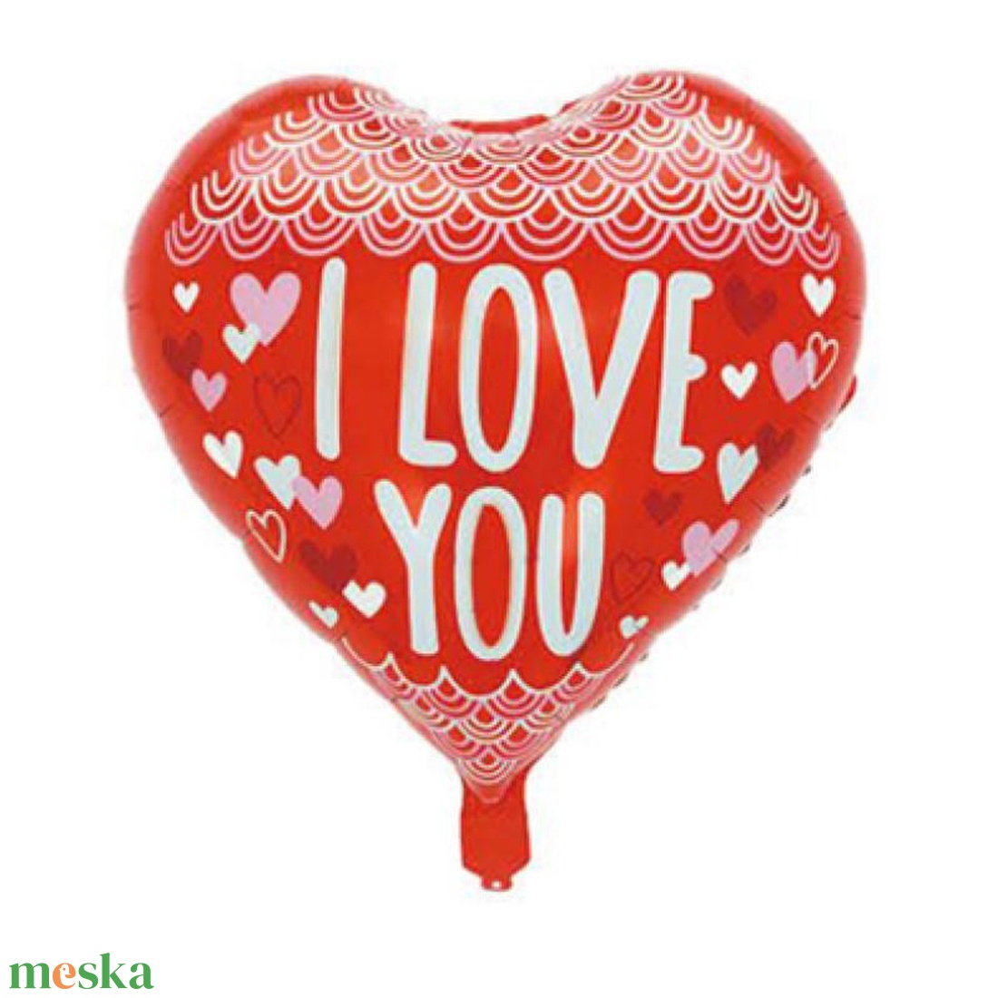 I Love You feliratos - Szív formájú piros - Fólia Lufi - 45cm - Léggömb - Szerelmes Lufi - Szerelmes Ajándék  - otthon & életmód - dekoráció - dísztárgy - Meska.hu