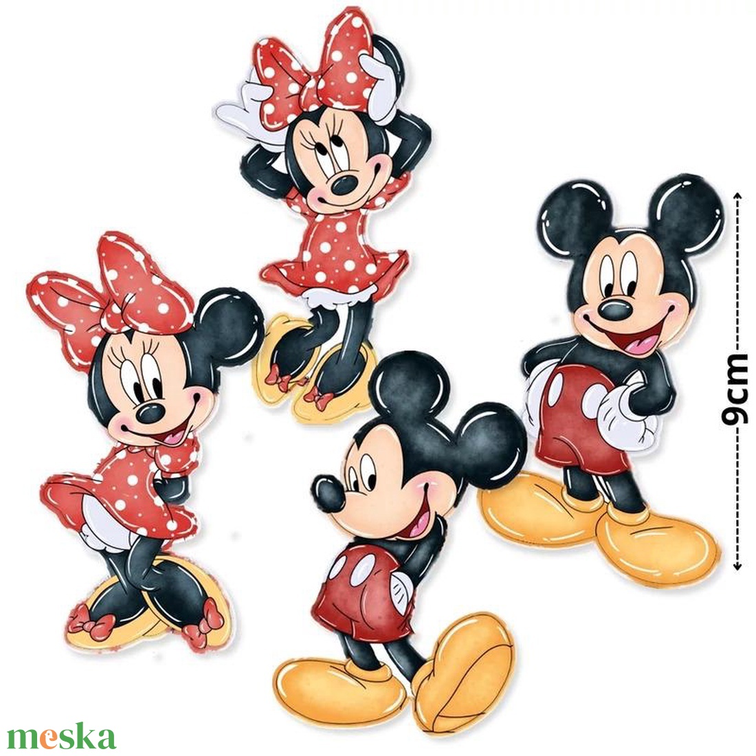 Nyomtatott dekorkarton - Mickey és Minnie - piros 4 féle 4db/csomag (Dekorkartonok és papíralapanyagok) - otthon & életmód - konyhafelszerelés, tálalás - tálalás - bögre & csésze - Meska.hu
