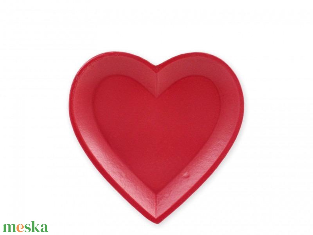 Dekor szív tányér piros 20x20cm (Valentin napi ajándékok) - otthon & életmód - konyhafelszerelés, tálalás - tálalás - tányér & étkészlet - Meska.hu