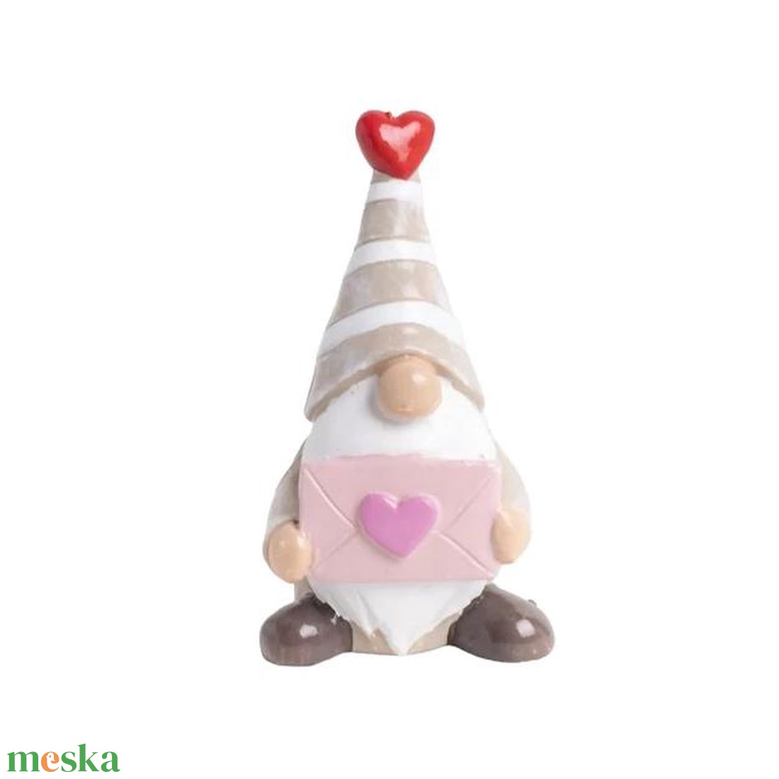 Kerámia orrmanó + boríték rózsaszín/drapp 4x6cm (Figurák) - otthon & életmód - dekoráció - dísztárgy - Meska.hu