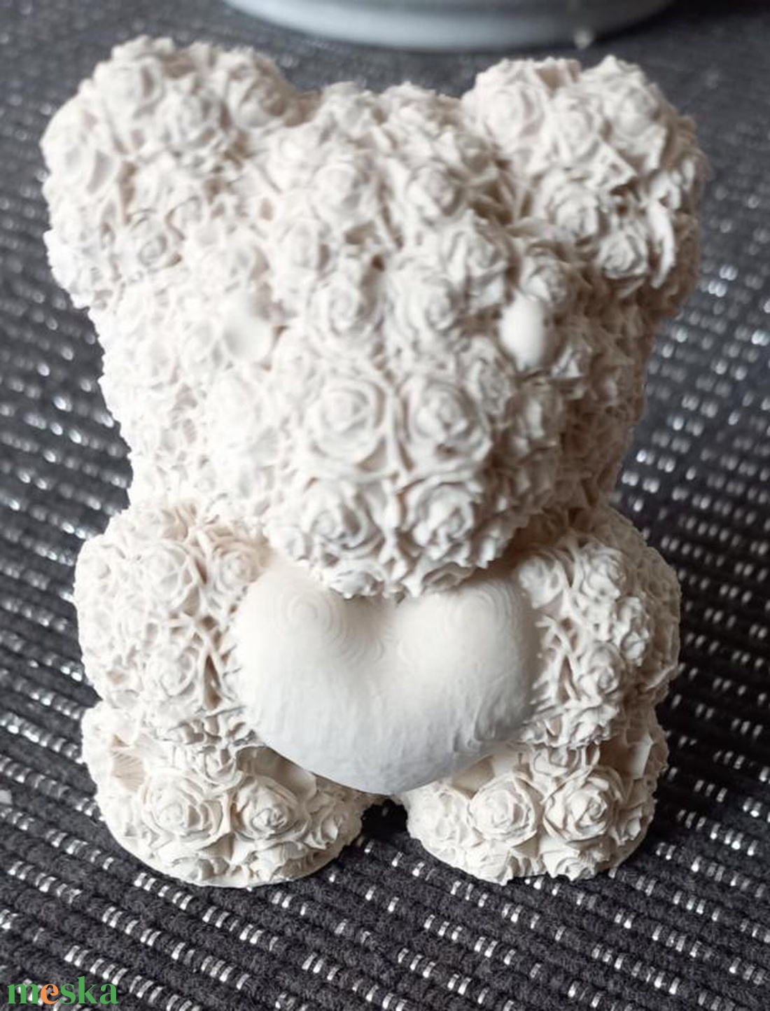 Szivecskés maci gipsz figura (Gipsz figurák) - kellékek & szerszámok - vegyes alapanyag - gipsz - Meska.hu