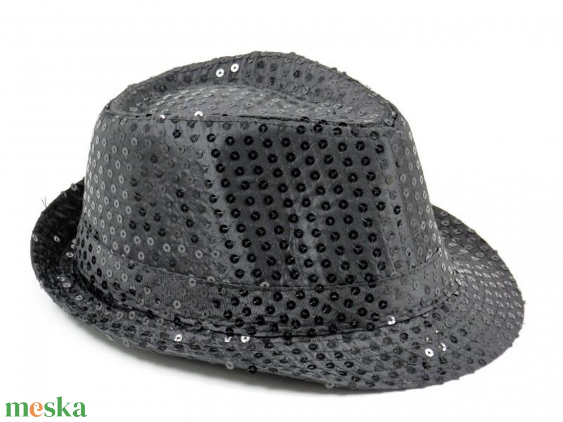 Party kalap flitteres fekete - ruha & divat - sál, sapka, kendő - kalap - Meska.hu
