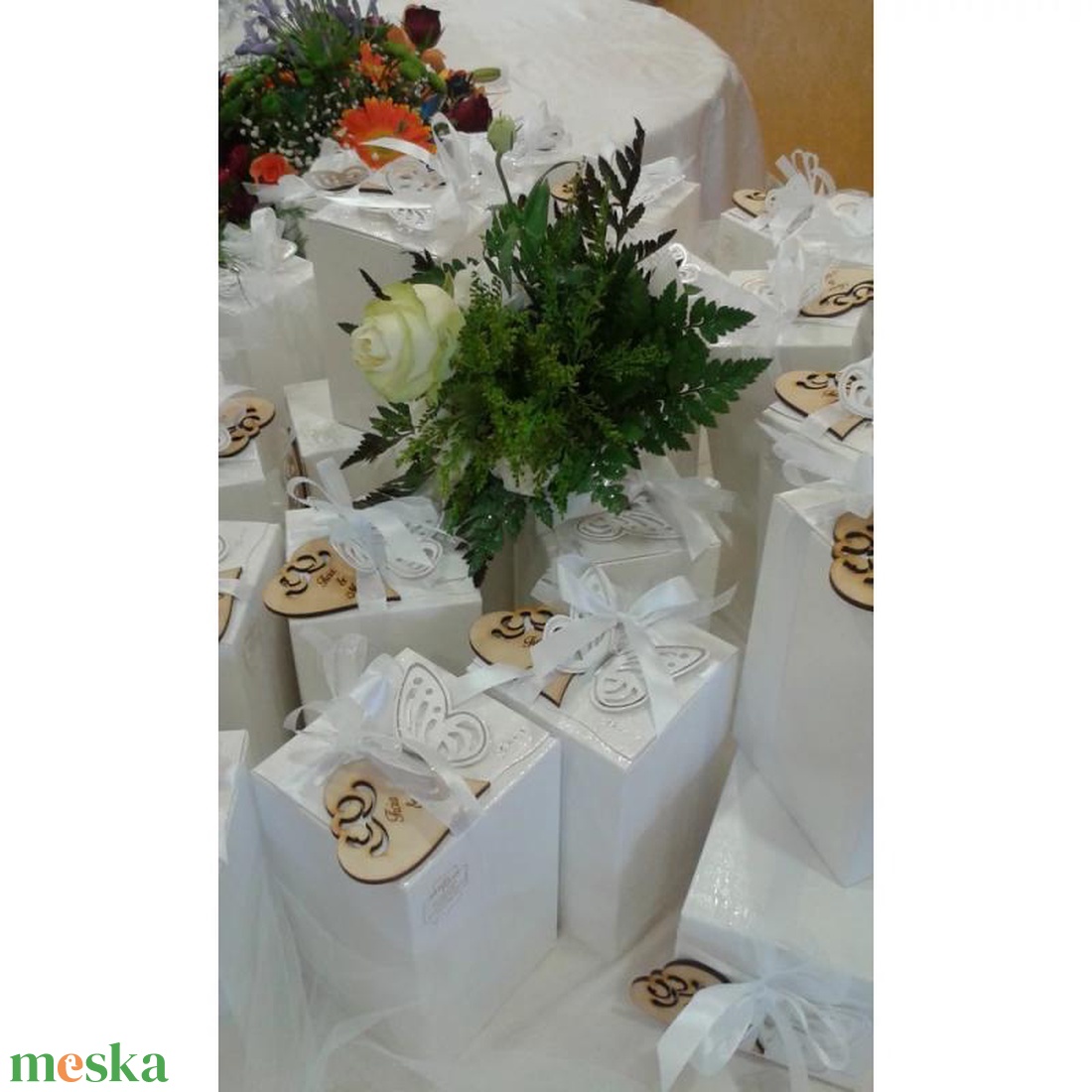 Natúr fa - Gravírozott köszönőajándék - tradicionális Szív romantikus (12db-tól) - esküvő - dekoráció - sütidísz - Meska.hu