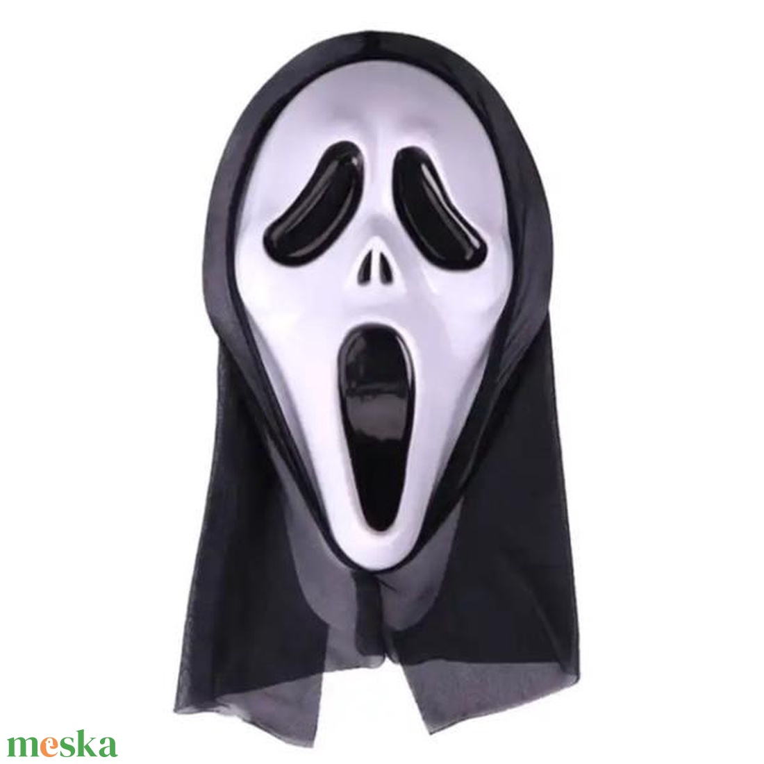 Sikoly álarc (csuklyás) (Halloween fejdíszek és álarcok) - ruha & divat - jelmez & álarc - álarc - Meska.hu