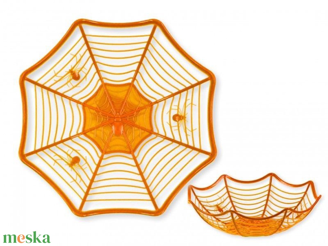 Halloween kosár pókháló 28x8cm 2 féle narancssárga vagy lila választható (Halloween dekorációk és díszek) - otthon & életmód - dekoráció - halloween - halloweeni dekoráció - Meska.hu