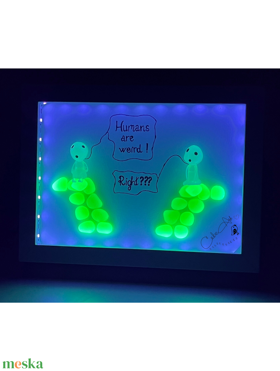 Egyedi 3D kép_UV LED fénycsík és kavics_Miniufó - otthon & életmód - dekoráció - kép & falikép - 3d képek - Meska.hu Egyedi 3D kép_UV LED fénycsík és kavics_Miniufó - otthon & életmód - dekoráció - kép & falikép - 3d képek - Meska.hu
