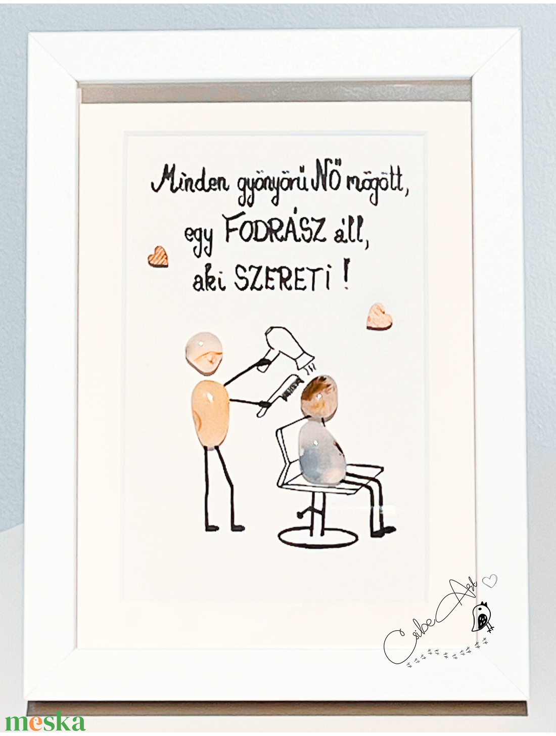 Fodrászos kavicskép - otthon & életmód - dekoráció - asztal és polc dekoráció - kavics & kő - Meska.hu Fodrászos kavicskép - otthon & életmód - dekoráció - asztal és polc dekoráció - kavics & kő - Meska.hu