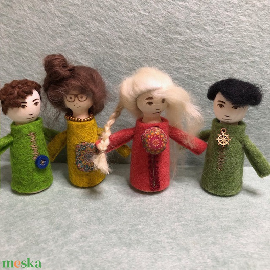 Adventi fababák: nagycsalád - karácsony - adventi díszek - adventi naptár - Meska.hu