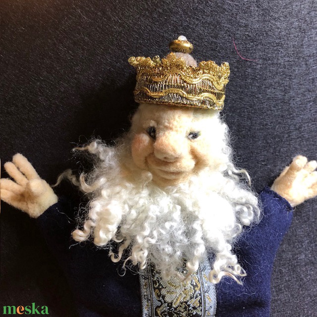 Király felnőtt kesztyűbáb - 4 évszak gyapjútündérek - játék & sport - bábok - kesztyűbáb - Meska.hu