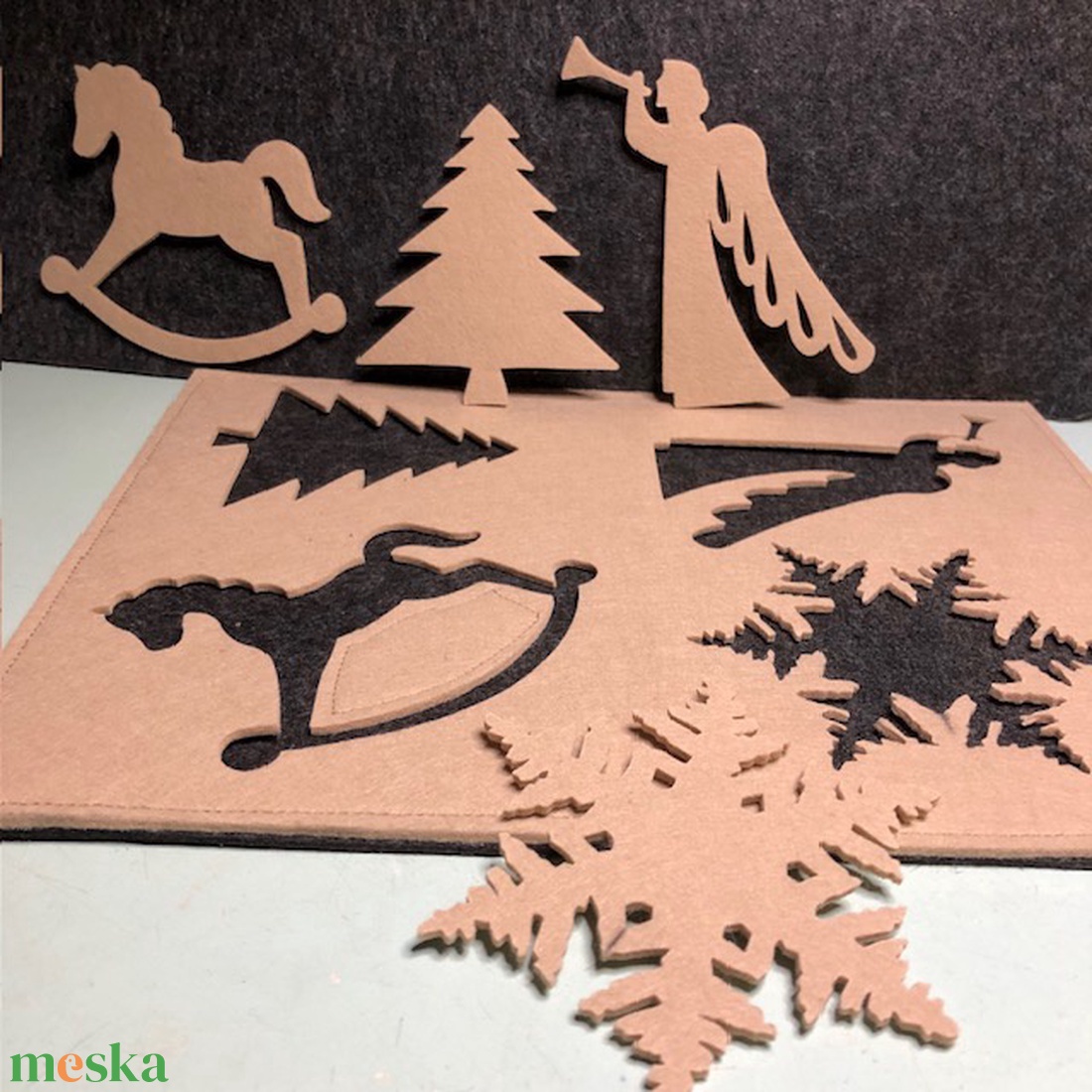 Adventi filcmézes díszítő játék - diy (csináld magad) - egységcsomag - Meska.hu